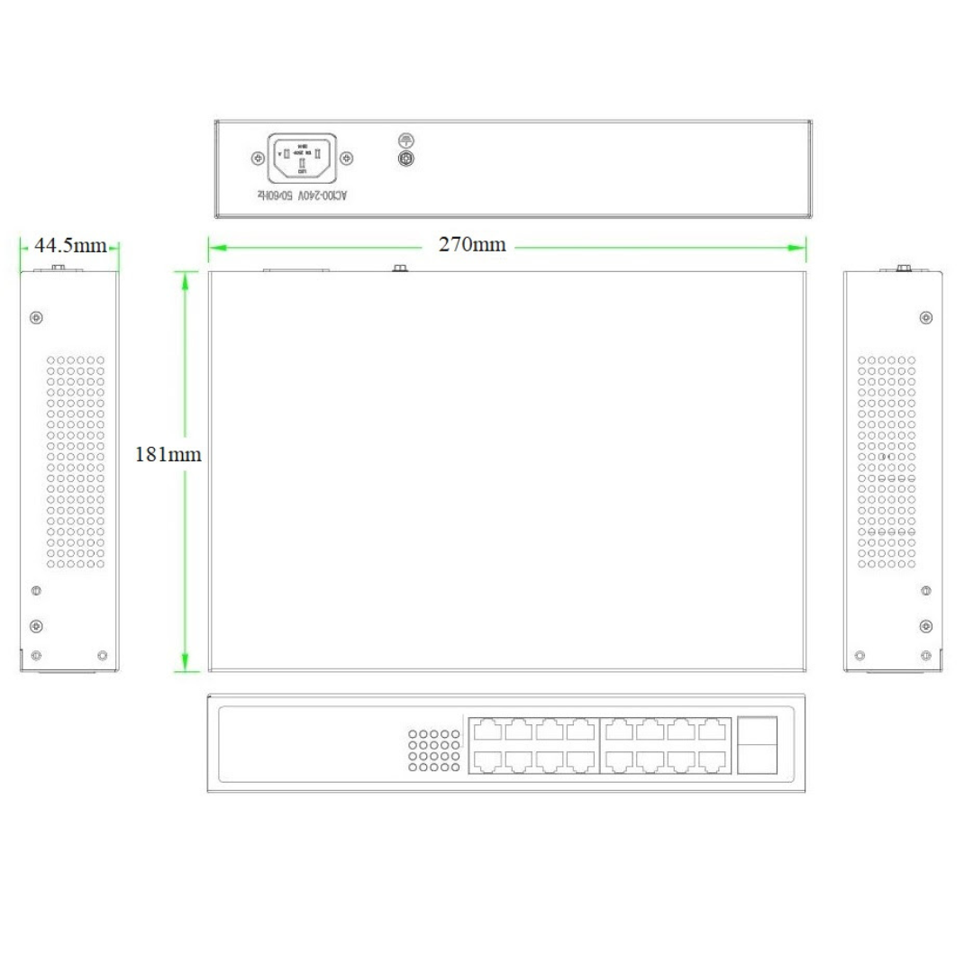 Switch 18 port full Gigabit Ethernet switch